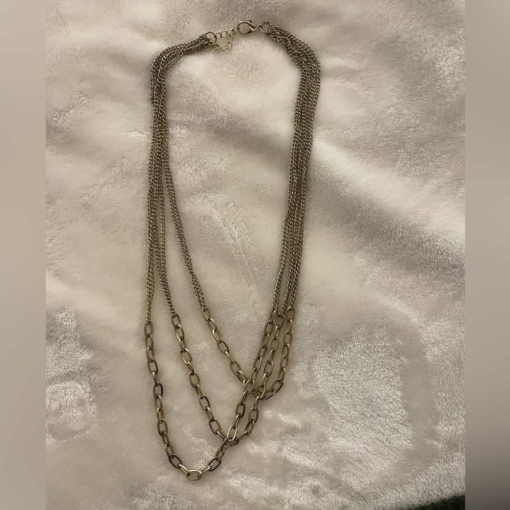 Triple Gold Chain Necklace